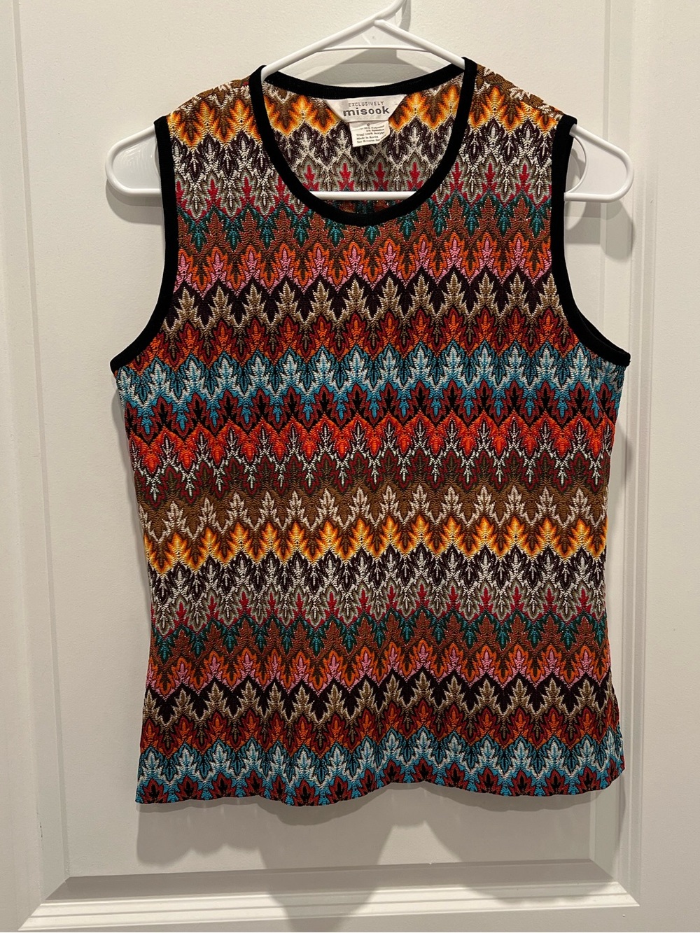Vintage MISOOK Printed Sleeveless Top